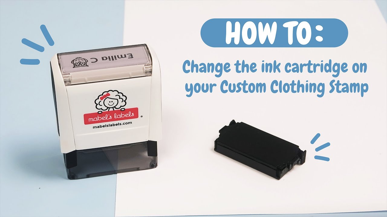 DIY Customized Self-Inking Name Stamp for Kids Clothing Labels