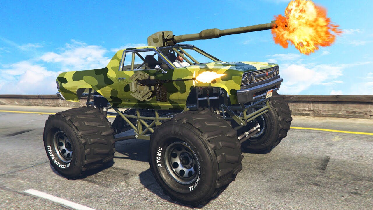 TANK + MONSTER TRUCK = EPIC! (GTA 5 Funny Moments) YouTube