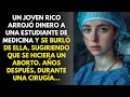 Joven rico arroj dinero a una estudiante de medicina y se burl de ella sugiriendo que se hiciera