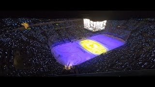 Blues pregame light show illuminates Enterprise Center