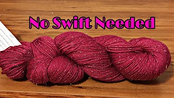 How to Ball up a hank of yarn without a swift
