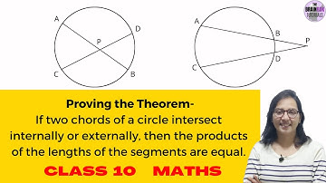 If two chords intersect internally or externally, products of the segments are equal -Theorem Proof