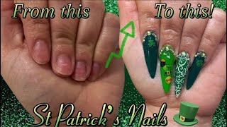 St.Patrick’s Day Nails! | Gel-X Application!