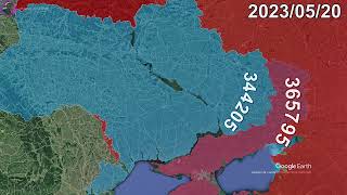 Russian Invasion of Ukraine: Every Day to September 1st using Google Earth