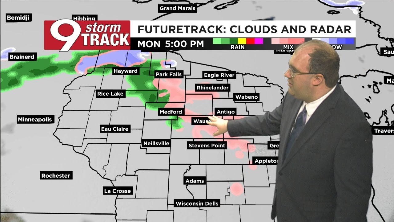 Wintry mix possible later Monday - YouTube