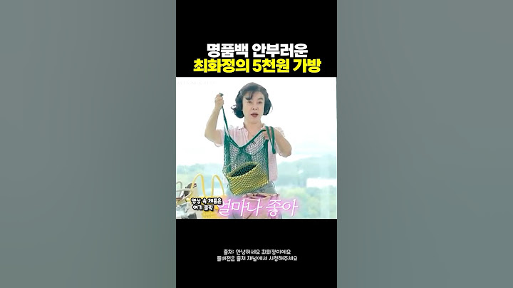 최화정의 5천원짜리 명품백 #셀럽템