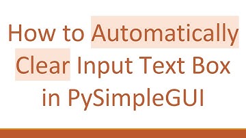 How to Automatically Clear Input Text Box in PySimpleGUI