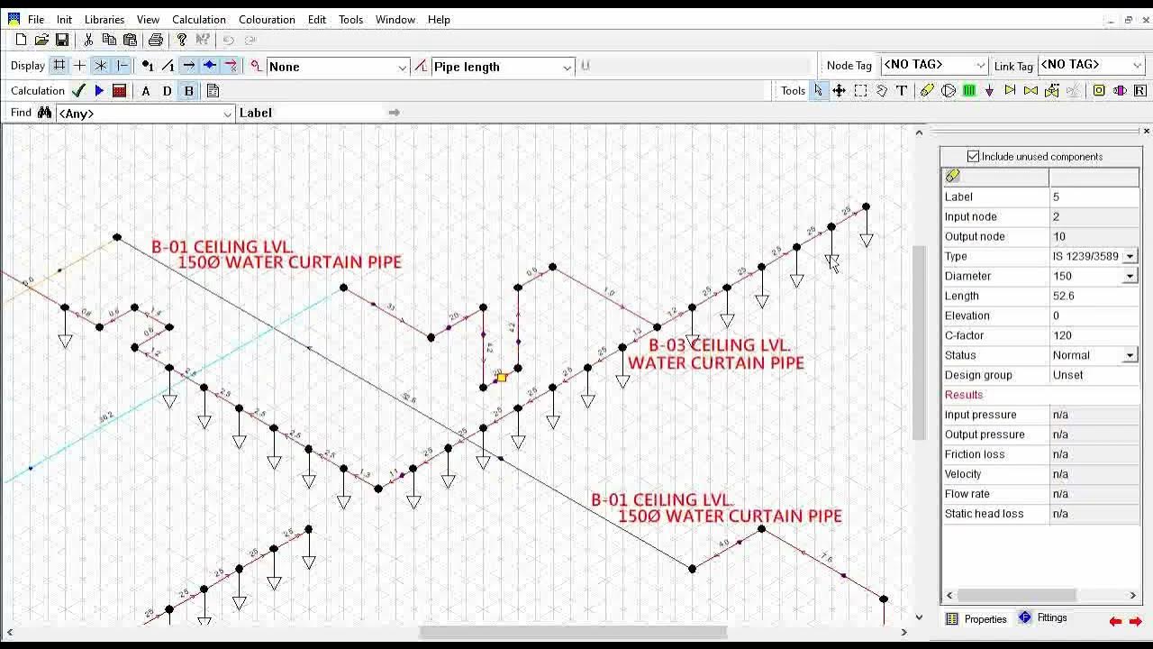 water-curtain-calculation-isometric-using-pipenet-software