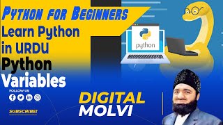 Variables in python : Python Tutorial for Beginners Part 2  - Learn Python in Urdu  for Beginners