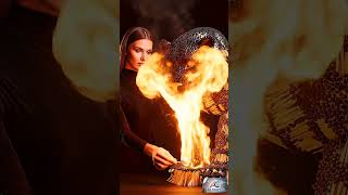 Majestic Matchstick Black Panther on Fire 🐆🔥 | Epic ASMR #youtubeshorts #viral