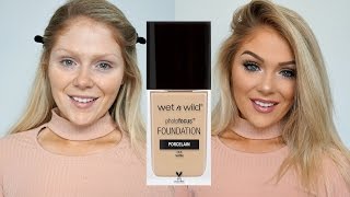NEW WET N WILD PHOTO FOCUS FOUNDATION FIRST IMPRESSIONS REVIEW + DEMO