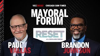 Vallas &amp; Johnson | Chicago Mayoral Forum | March 30, 2023, WBEZ&#39;s Reset &amp; Chicago Sun-Times