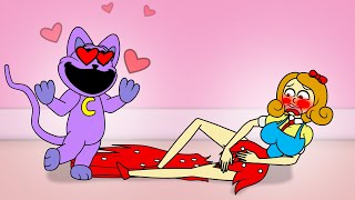 MISS DELIGHT & CATNAP Falls in LOVE !? (poppy playtime chapter 3 cartoon animation)