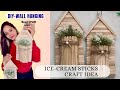 Diy-Wall hanging | wall decor from ice-cream sticks craft #youtubevideo #tutorial #wallhanging #diy 