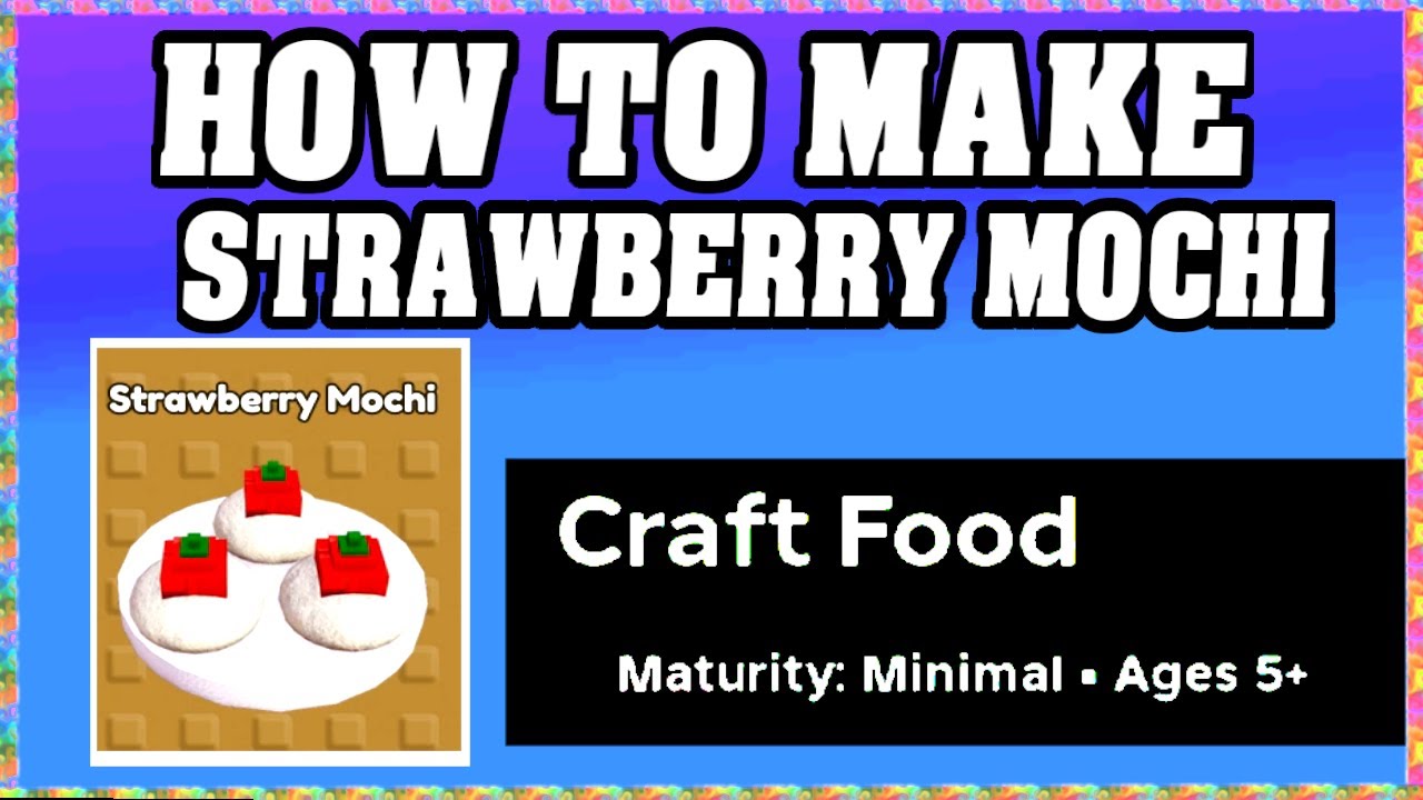 How To Make STRAWBERRY MOCHI in CRAFT FOOD ROBLOX [Unlock New Recipe] [walkthrough]