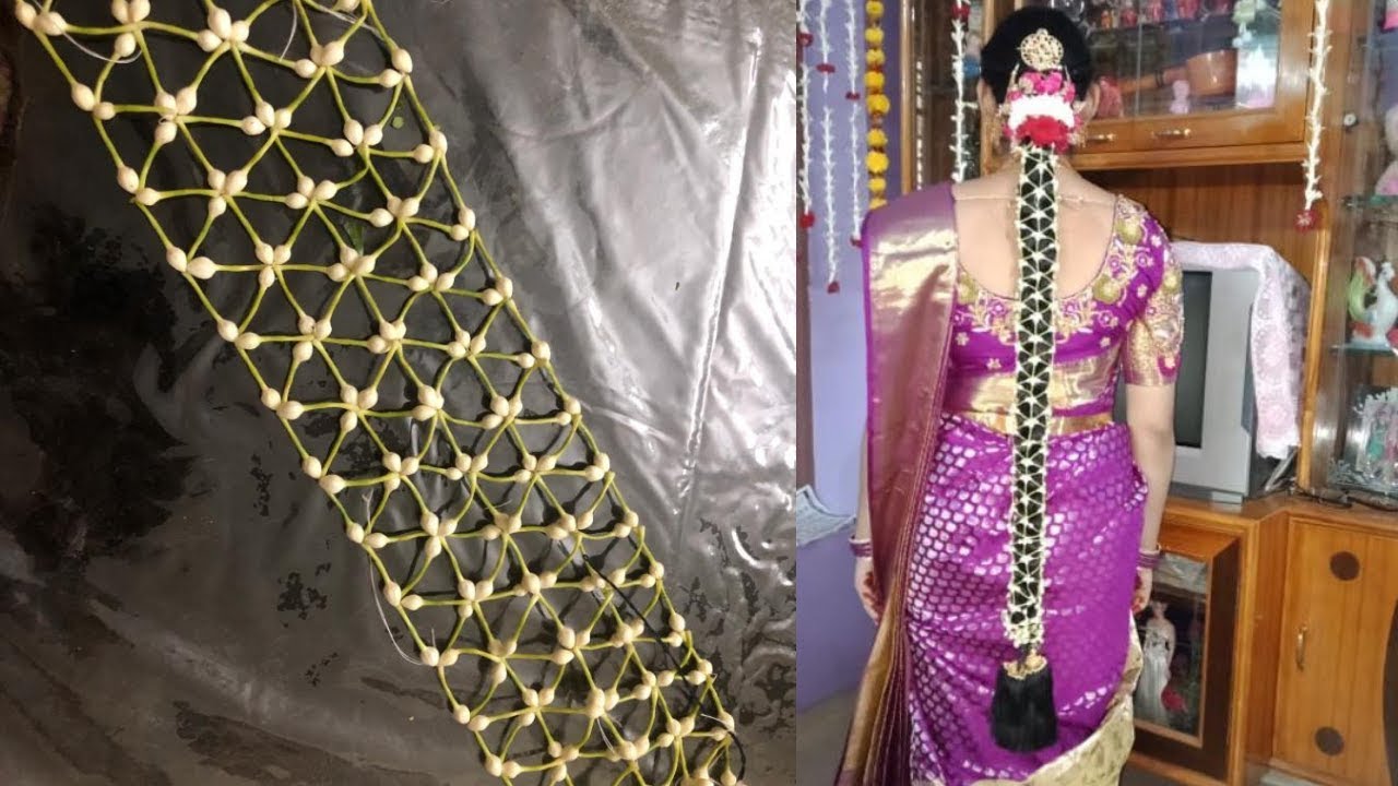Easy method to make bridal netted jada | #How to make bridal netted jada | #Poolajada making