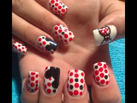 UÑAS DECORADAS/uñas de acrilico Mickey Mouse /Mickey Mouse decoration nail  - thptnganamst.edu.vn