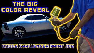 How To Spray Single Stage Paint On A Car SATIN ARMY GREEN Spraying Door Jambs On Dodge Challenger