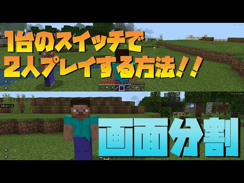 マイクラ初心者講座 1つのスイッチで2人プレイする方法 横や縦に画面分割して1画面で2人プレイしよう マインクラフト Minecraft スイッチ 統合版 Be Youtube