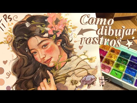 ✨ COMO dibujo ROSTROS + TIPS ✨ proceso explicado 🎨 paint w/ me!