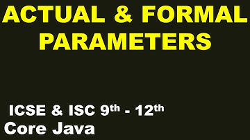 Actual & Formal Parameters in Java | Function in Java