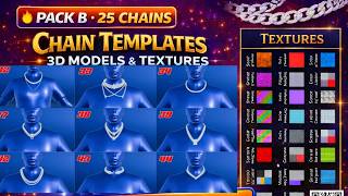 FiveM Custom Chain 3D Models Pack 💎 25 Custom Templates + 50 Essential Textures