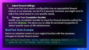 Handling URLSession Timeout Errors in Swift