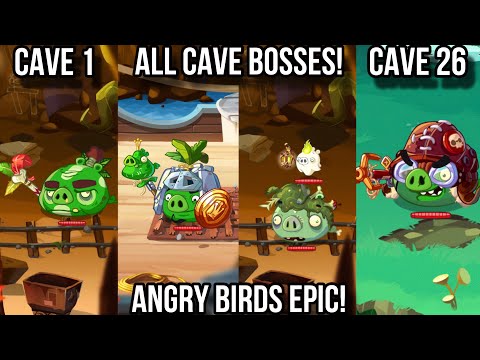 All cave boss fights! [angry birds epic]