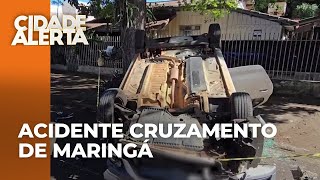 Security Camera Footage Captures Violent Accident At Intersection In Maring