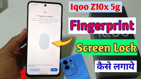 Iqoo Z10x 5g Fingerprint Screen Lock Setting/how to display fingerprint in iqoo z10x 5g