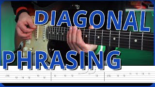 Improve your DIAGONAL PHRASING with the 4th EXTENDED BLUES SCALE BOX !  // SOLO with TABS