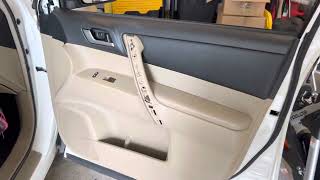 2011 Toyota Highlander door latch cable discovery/ door panel removal.
