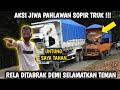 Viral !!! Aksi Heroik Sopir Rela Truknya Ditabrak Demi Selamatkan Teman