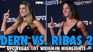 Mackenzie Dern, Amanda Ribas Make Weight for UFC Fight Night 249 Rematch | UFC Vegas 101