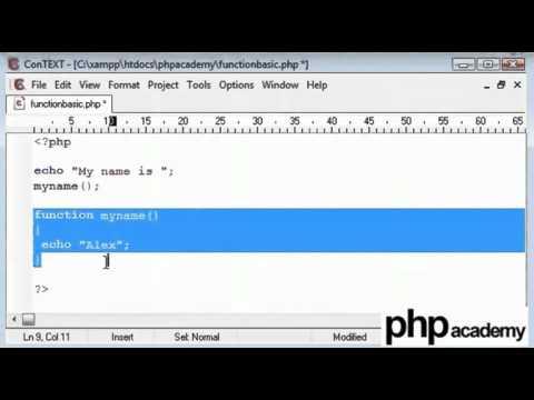 Php Tutorial 16 Functions Basic