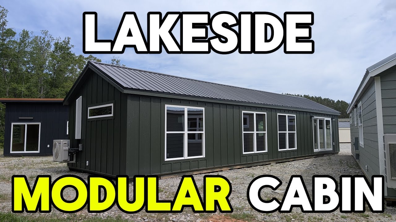 All the windows on this Modular Cabin will give you the best views.