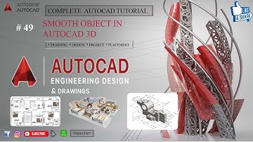AUTOCAD TUTORIAL || Lecture - 49 Smooth Object In Autocad 3D #autocad #autocad_hindi_tutorial