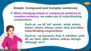 Grade 8 English - Simple compound and complex sentences