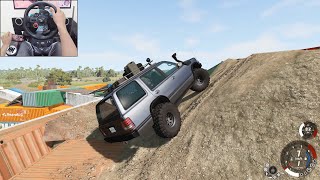 Offroading in the updated industrial map - BeamNG.drive | Logitech g29 gameplay