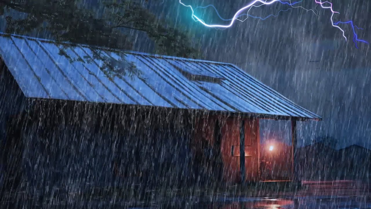 El sonido de la lluvia intensa y los truenos te ayuda a conciliar el ...