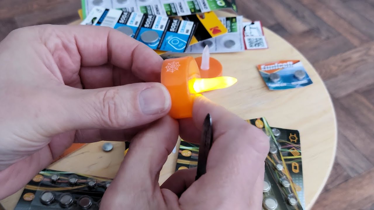 Putting a bigger battery in Poundland Halloween Tealights YouTube