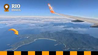 🌅 Aproximação da GOL no AEROPORTO SANTOS DUMONT com vista para o PÃO DE AÇÚCAR #GOL #SantosDumont