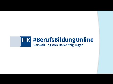 #BerufsBildungOnline – Verwaltung von Berechtigungen