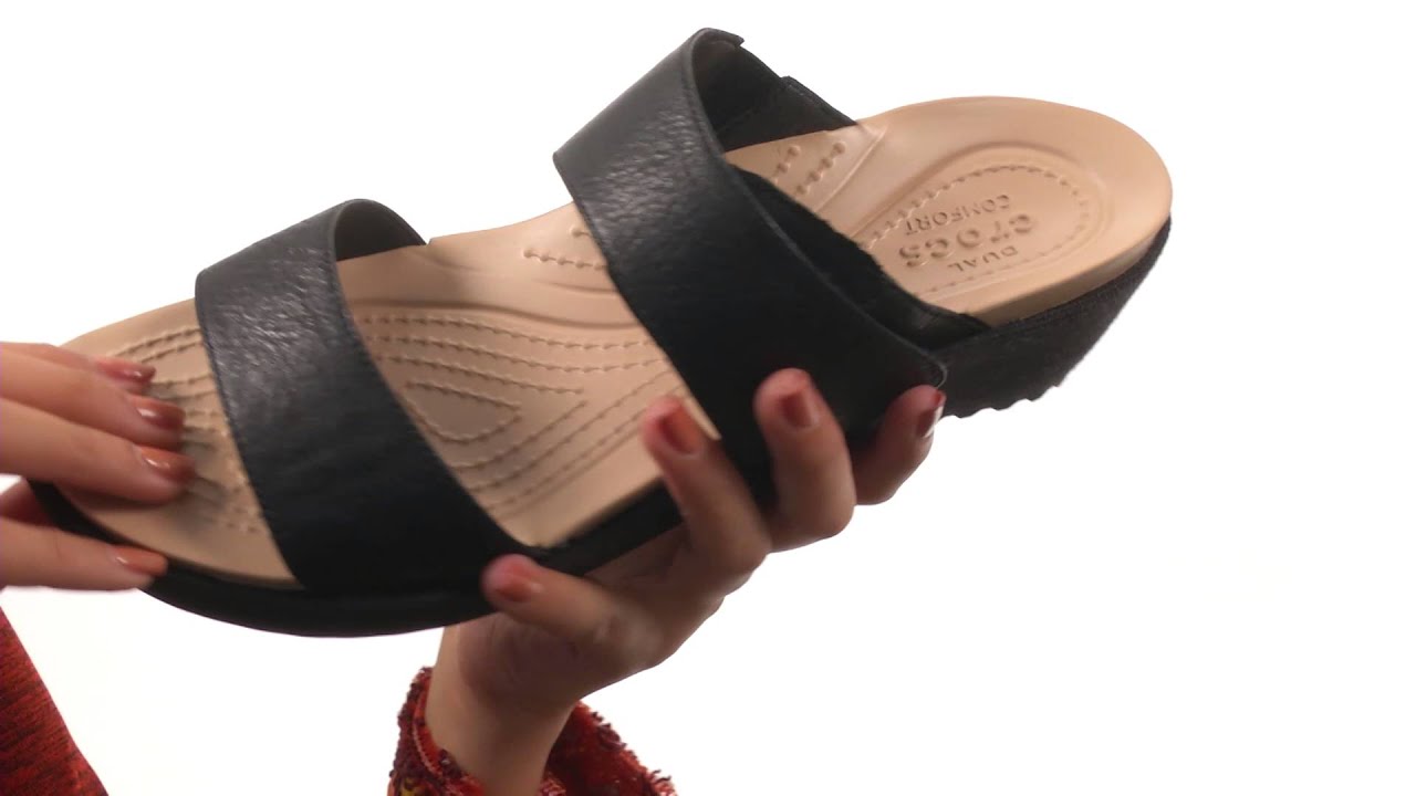 Crocs A-Leigh 2-Strap Mini Wedge SKU:8648910 - YouTube