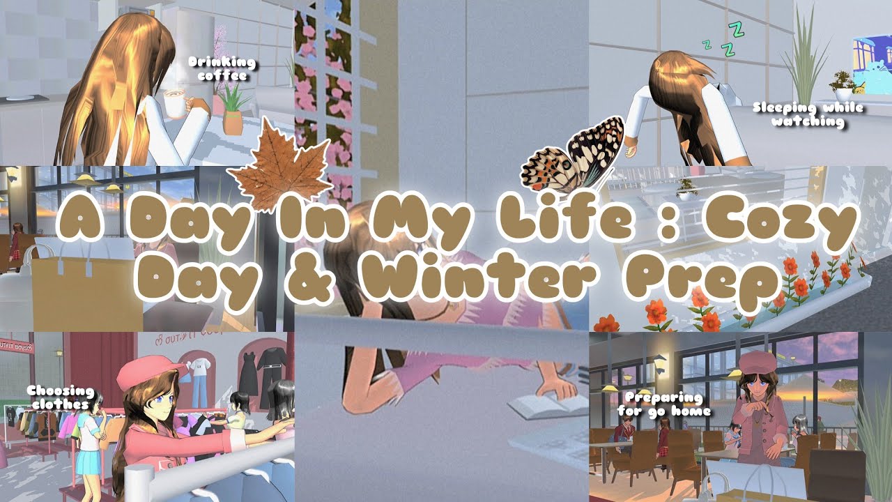 A Day In My Life :  ☕🧣 Cozy Day & Winter Prep || Sakura School Simulator