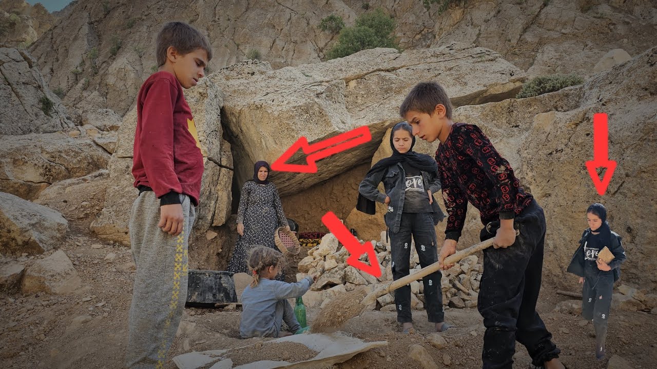 The effort of the devoted mother and her orphans on the Chinese wall