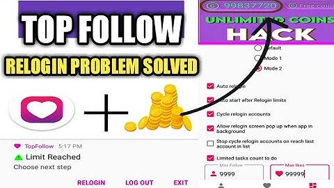 TopFollow App Relogin Problem Solve | Top Follow App Re-login Problem Fixed | topfollow