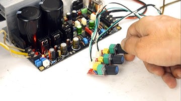 Testing a Mini Passive Tone Control Board with LM3886 DC Servo Amplifier.