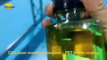 CO2 Laser Marking Machine Coding on PET Bottle