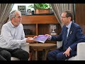 Prof. Yedidia Stern presents President Isaac Herzog with JPPI’s 2025 Annual Assessment